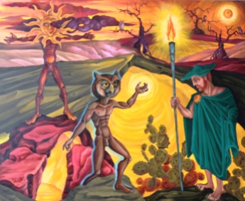 Journey of the Rose, 2014, oil on canvas, 24 by 30"