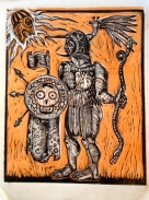 The Great War God, Huitzliopochtli, 2014, 9 by 12"