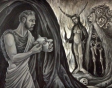 The Temptation of St. Anthony of the Desert, II, 2014, oil on canvas, 16 by 20", Private Collection