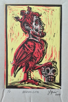Bearing Gifts 2015 relief print